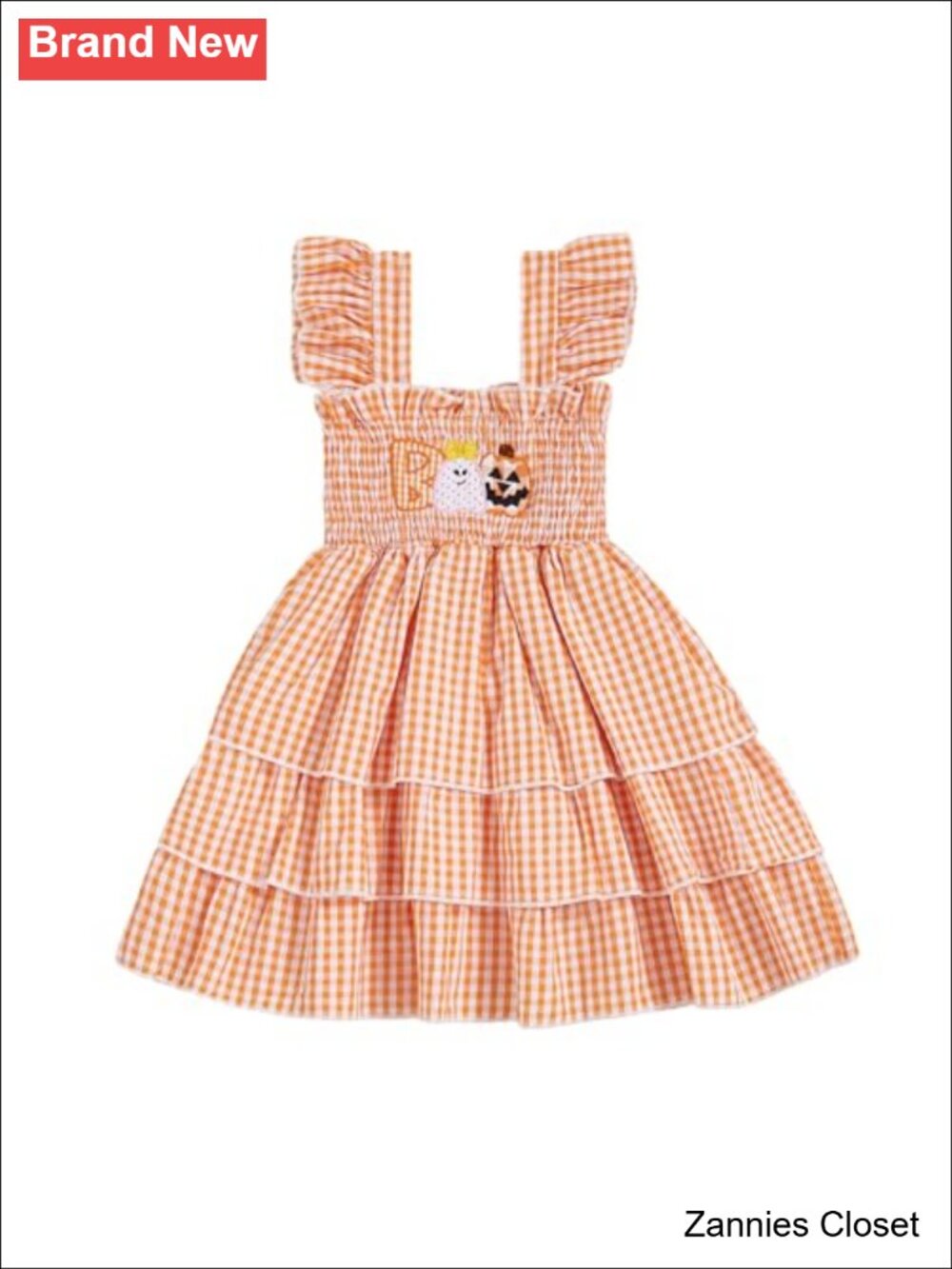 👻 Toddler Baby Girl Halloween Outfit Pumpkin Ghost A Line Party Dress